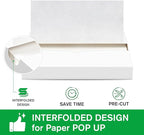 Precut POP UP Deli Paper Sheet Pack of 200, Interfolded Heavy Paper for Food Wrap and Serving (8" x 10-1/2", White）