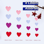 Heart Stickers, Self Adhesive Heart, Felt Decoration for School Bag, Craft Stickers for Scrapbooking Supplies Kit
