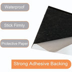 Rubber Adhesive Pads, 4 Pcs Closed Cell Foam Sheet Neoprene High Density Foam Anti Vibration Pads for Furniture Cars Speakers Black (6" x 6" x 1/8", 4 Pcs)