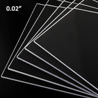 5 Pack 12x12x.02” Clear Plastic Sheet, Plexiglass Craft Plastic Sheets PET Flexible Lightweight Clear Plastic Sheets for DIY Craft Projects, Picture Frames(5, 12” x 12”x 0.02”)