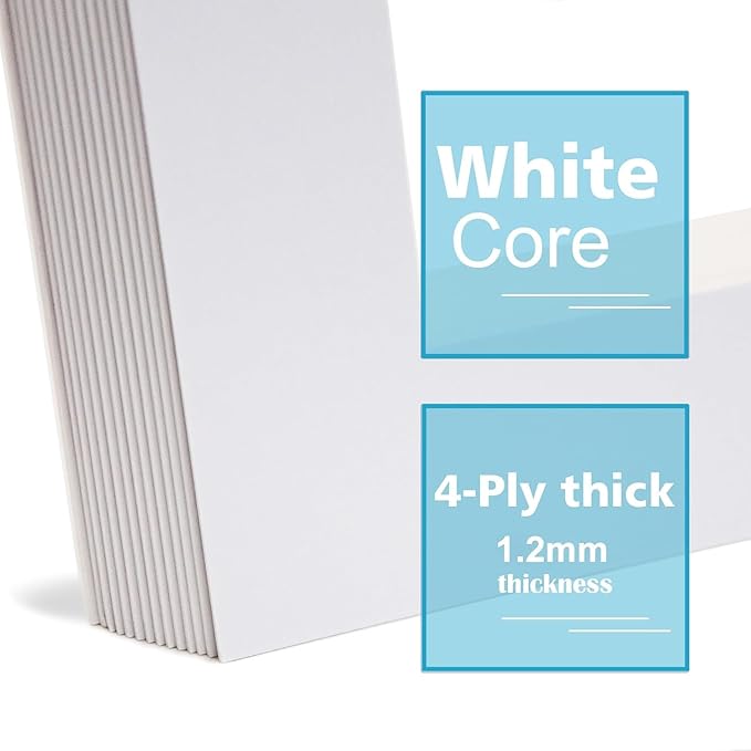 Egofine Pack of 5 White Pre-Cut 5x7 Picture Mat for 4x6 Photo with White Core Bevel Cut Mattes Sets. Includes 5 High Premier Acid Free Mats & 5 Backing Board & 5 Clear Bags