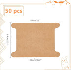 PH PandaHall 50pcs Ribbon Storage Ribbon Spools Organizer Embroidery Floss Bibbon for Thread Holder Empty Cardboard Yarn Bobbin for Cotton Thread Cross Stitch Craft DIY Sewing 3.5x2.5 Inch