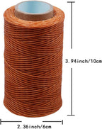 284 Yards Waxed Thread, 210D Heavy Duty Upholstery Wax Thread for Leather Sewing, 0.8mm Flat Waxed Cord for Bookbinding/Shoe Repairing/Leather Projects