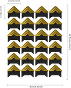 GOONAVI 15 Sheets 360 Pcs Gold On Black Acid-Free Photo Corners Mounting Self Adhesive for DIY Photo Album Journal