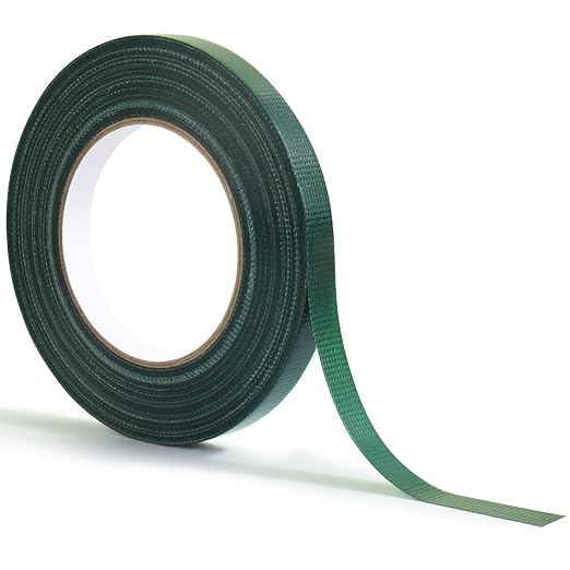 GLAMFIELDS Floral Tape Green, Flower Wrap Adhesive Waterproof Tape for Bouquets 0.26" (60 Yd/180 Ft) - 1 Roll/Green