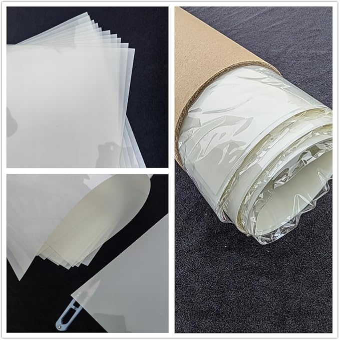 Translucent Blank Mylar Stencil Sheet for Cutting,8 Pack 12" x 24" 10mil/0.25mm Thick .Cutting Machines. Gift, Acetate Template Material,Craft Plastic Sheets