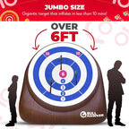 Swooc Games® - Bull Hawker™ | Giant Axe Darts (Over 6ft Tall) w/ 15+ Games | Axe Throwing Game for Backyard w/Air Pump | Outdoor Games for Adults and Family | Carnival Games | Throwing Axe Yard Games