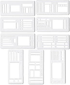 9 Pcs Handmade Flexible Record Template, 3 Style Planner Stencils Set Reusable Templates for Bullet Journals, Task Lists & Daily Organization – Compatible with Coils, Discs & Rings