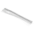 PATIKIL 22 Gauge 16" Floral Stem Wire, 100 Pcs Paper Wrapped Iron Artificial Flower Stem Accessories for DIY Bouquet Stem and Craft Decoration, Silver
