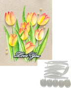 Cutting Dies Metal Stencils Scrapbooking Tools Flowers Lace Frame DIY Embossing Template for Paper Card Making Album Arts Crafts Supplies (Flower C-7.8x8.5cm)