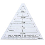 60 Degree Triangle Ruler for Quilting, 6.54 * 6.19in Triangle Quilting Ruler, Triangle Quilting Ruler Transparent for Sewing Cut Measurement DIY Tools