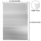 304 Stainless Steel Sheets Metal 12" x 16" x 1/64" (0.50MM) Inch 304 Stainless Steel Plates 24 Gauge Stainless Steel Shim Stock Plates Metal Sheets for Crafting, Stovetop, Snow Frosted Surface