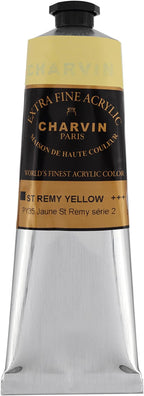 Charvin Extra Fine Professional Acrylic Paint - Saint Remy Yellow, 150ml Tube, Triple-Milled, Lightfast Pigments, Open Stock Artist Acrylic Paints in Nature-Inspired Hues