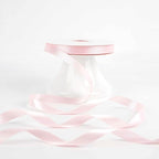 HUIHUANG Pink Satin Ribbon 1/2 inch X 50 Yards Continuous, Baby Pink Double-Faced Satin Ribbon for Gift Wrapping, Bows, DIY Crafts, Flower Bouquet, Bridal Shower Wedding Decor