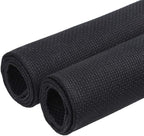 Caydo 2 Pieces 14 Count Classic Reserve Aida Cloth Cross Stitch Cloth, 25 by 18-Inch Big Size, Black