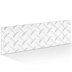 1pcs Diamond Plate Sheet Metal Heavy Duty Tread Aluminum Sheet Diamond Tread Plate for Wall Covering, Cargo Trailer, RV and More (4'' X 12'' X 0.08'',Silver)