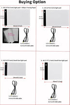 Ultra-Thin Portable A4 LED Light Box Tracer w/USB Cable Dimmable Brightness LED Artcraft Tracing Light Box Light Pad for Artists Drawing Sketching Animation Stencilling X-ray Viewing