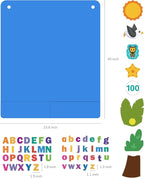 CHEFAN Felt Letter and Number Tree, Coconut Tree Alphabet Game, Felt Story Board Set for Early Education Storytelling, Flannel Board for Wall Teaching Home Classroom Play