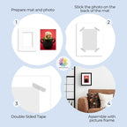 Mat Board Center, Pack of 50, 8x10 for 5x7 White Mats - Acid Free, 4-ply Thickness, White Core - for Pictures, Photos, Framing