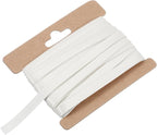 MECCANIXITY Double Fold Bias Tape for Sewing 1/3 Inch x 6 Yards Satin Pre-fold Continuous Binding Tape for Seaming Quilting Hemming Binding DIY Crafts, White
