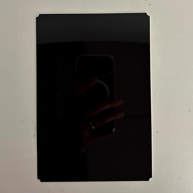 Blank Metal Plates for Laser Engraving - 4 Pack | Aluminum Sheets 0.020" Thick | CO2, Diode, Fiber Laser Compatible | Multiple Sizes & Colors (Black (engraves gold), 4.25x6.25 inch)