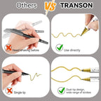 TRANSON 4 Silver and 4 Gold Paint Markers Bold and Fine Dual-tip Acrylic Paint Marker Set for Rock Painting Glass Canvas Wood Leather Ceramic Painting