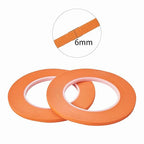 QDiShi 2 Pack 1/4" inch x 60yd Orange Painters Tape Easy Removal Thin Narrow Finishing Masking Tape Painting Tape Wall Tape, No Residue and Good Adhesive (0.25 in 6MM) (Orange)
