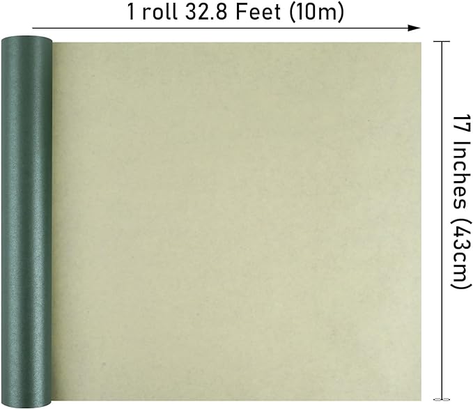 NESCCI Dark Green Matte Wrapping Paper,Solid Color Pearly-Lustre Paper-3 Roll,17 Inches X 32.8 Feet Per roll.Gift Wrapping Paper,Perfect for Wedding,Valentine's Day,Birthday, Christmas,Baby Shower