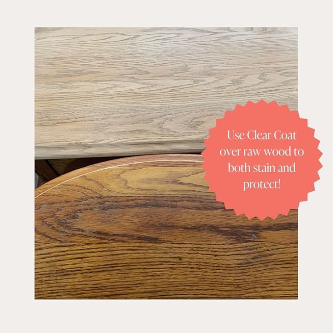 Clear Coat - Eco-Friendly Clear Satin Sheen Top Coat for Chalk Style Furniture Paint, Very Durable, Non Yellowing, Waterproof Sealant for High Traffic Furniture - Indoor/Outdoor - (4 oz)