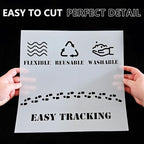 EGOSKY 12Pcs 7mil Blank Stencil Sheets, 12 x 12 inch Mylar Template Stencil Material for Make Your Own Stencil