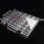 36 Grids Clear Plastic Organizer Box, Craft Storage Container for Beads Organizer, Art DIY, Crafts Jewelry Storage, Fishing Tackles, Rock Collection, 1 Pack