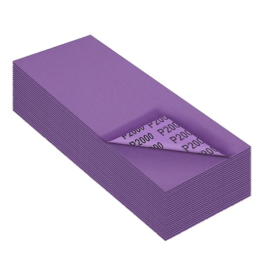 Sandpaper 2000 Grit,Wet Dry Sanding Sheets,High Performance Ceramic Abrasive Sand Paper for Wood Furniture Finishing,Metal Grinding,Automotive Polishing,9 x 3.6 Inch,25-Pack