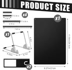 Flutesan 8 Pcs Cross Stitch Accessories and Tools 11.5 x 4.7 Inch Metal Magnet Board Chart Knitting Pattern Holder 2 Bookmark Magnifier with Ruler 1 Bracket 4 Magnet Strips for Crafts Work (Black)