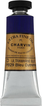 Charvin Extra Fine Oil Paint, Ultramarine Blue 20 mL - Triple-Milled, Rich Texture, Poppy Oil-Based, Light-Fast, Handmade, Archival Quality