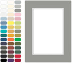 Poster Master Mid Gray Matboard – 4-Ply Acid-Free Picture Mat Board with 45° Beveled Cut, Made in USA, Custom Cut to Any Size, 1/16" Thickness for Framing & Displays