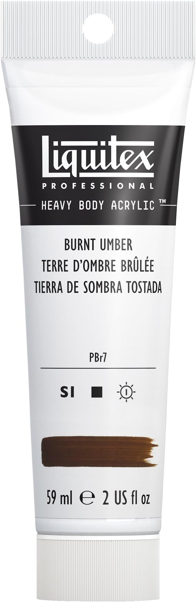 Liquitex Professional Heavy Body Acrylic Paint, 2-oz (59ml) Tube, Burnt Umber