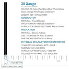 BNTECHGO 20 Gauge Silicone Wire Kit 10 Color Each 10 ft Flexible 20 AWG Stranded Tinned Copper Wire