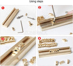 ZONEPACK Copper Brass Stamping Flexible Alphabet Number Symbol Character Stamp Mold Letter Positioning Plate DIY for Hot Foil Stamping Machine (26PCS Lowercase Times New Roman)