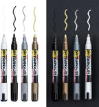 TRANSON 4 Colors Permanent Paint Markers for Fabric Rock Craft Diy Painting Medium Tip Oil Based Waterproof