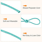 MECCANIXITY Waxed Cord 1.2mm Waxed Polyester Cord 175 Yard Wax String for Bracelet Making,Necklaces, Beading,Jewelry Making and DIY Crafts(Blue-Green)