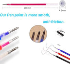 Heat Erasable Fabric Marking Pens with 28 Refills for Tailors Sewing, and Quilting Dressmaking, 4 Colors Heat Erase Pens for Fabrics.