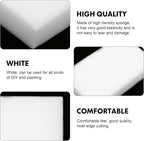 Tofficu 32 Pcs High Density Sponge Blocks for Needle Felting, DIY Crafts, Jewelry Making, and Heat Shrinkable Accessories, 3.93x2.36x3.14 Inch, White Paint Sponges