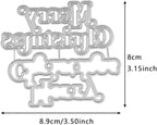 Metal Cutting Dies DIY Merry Christams Embossing Stencil Template Scrapbooking Card Making Mold Photo Album Arts Crafts Tools (Merry Christmas-8.9x8cm)