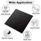 3PCS 12 x 12 x 1/16(0.06”) Inch Anodized Aluminum Sheet, 5052 Black Aluminum Engraving Blanks, 1.5MM Thin Metal Plates for Laser Engraving, Crafting, DIY, House Decoration
