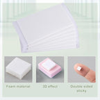 6 Sheet Double-Sided Foam Adhesive Squares, 2 Sizes 3D Square Foam Tape for Crafts, Pre-Cut Foam Mount Adhesive Strips for DIY, Scrapbooks, Office - 990pcs