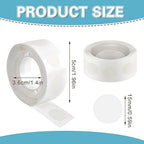 UPINS Glue Points Dots, 300Pcs Balloon Glue Adhesive Dots Double Sided Removable Glue Tape Dots for Balloons Crafts Decoration, 15 mm