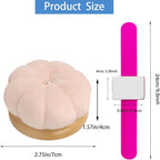 Hilltian Magnetic Pin Cushion Wrist with Pin Cushion for Sewing, Magnetic Pin Holder Wristband, Wooden Base Sewing Pincushion for Sewing Quilting