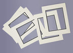 Golden State Art, 11x14 Double Mats for 8x10 - for Photos, Pictures, Frames - Acid-Free, 5 Pack, Light Gray Over Black