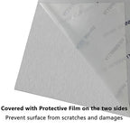 6061-T6 Aluminum Metal Sheet 12 x 12 x 1/8 Inch Plain Aluminum Plate Covered with Protective Film, 3mm Square Metal Plate Finely Polished and Deburred