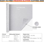 HTVRONT Silver Glitter HTV Heat Transfer Vinyl Rolls - 10" x 8ft Silver Glitter HTV Vinyl for Shirts, Glitter Iron on Vinyl for All Cutter Machine - Easy to Cut & Weed for Heat Vinyl Design (Silver)